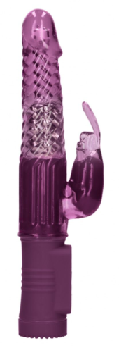 Фиолетовый вибратор-кролик Rotating Rabbit - 23 см. - 0