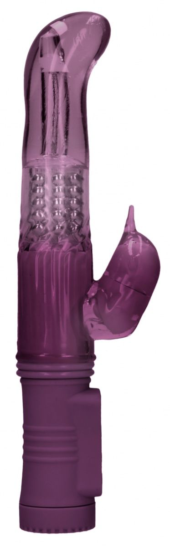 Фиолетовый вибратор-кролик Rotating Dolphin - 23 см. - 0
