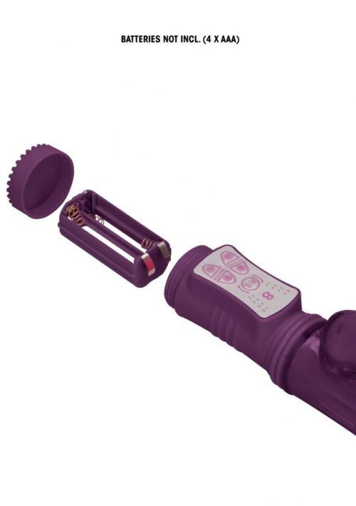 Фиолетовый вибратор-кролик Rotating Dolphin - 23 см. - 2