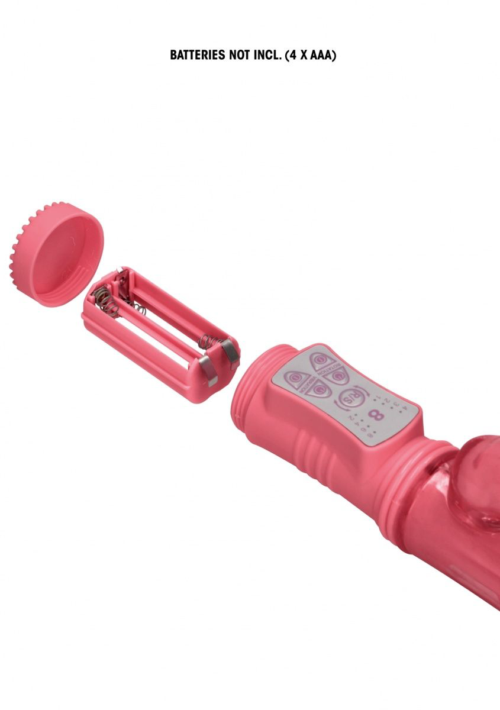 Розовый вибратор-кролик Rotating Bubbles - 23,2 см. - 1