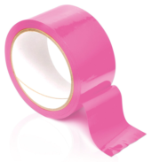 Розовая самоклеющаяся лента для связывания Pleasure Tape - 10,6 м. - 1