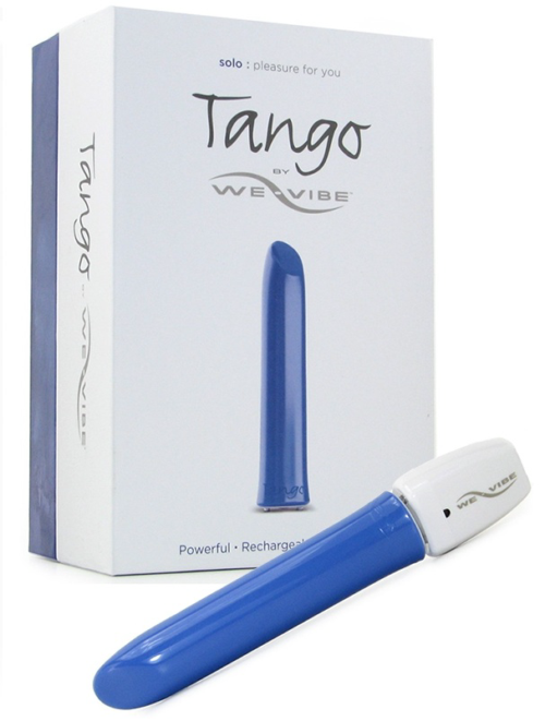 Синий перезаряжаемый вибратор Tango Blue USB rechargeable - 9 см. - 0