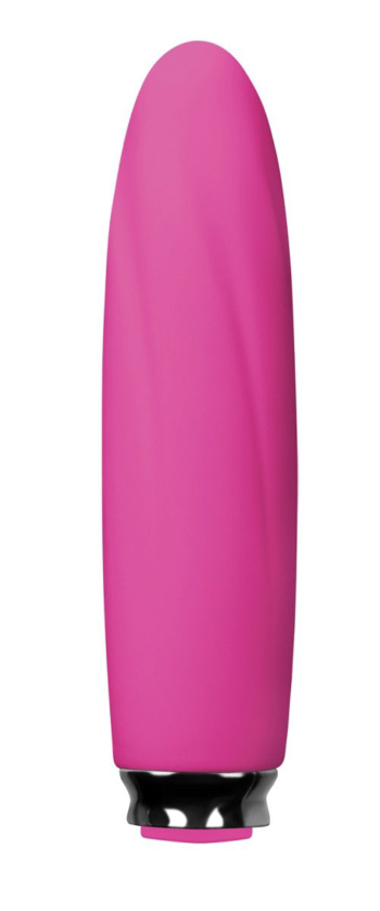 Перезаряжаемый розовый вибромассажер Luxe Compact Vibe Electra - 10,8 см.