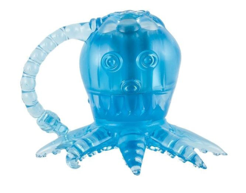 Голубой вибростимулятор в виде осьминога - 0