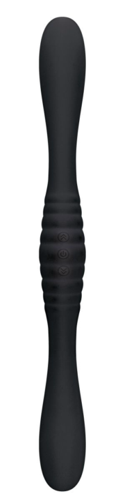 Черный двойной вибромассажер 2FER Dual Massager - 36 см. - 0