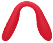 Красный двухсторонний вибратор Flex - 21,5 см. - 1