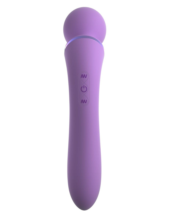Фиолетовый двусторонний вибростимулятор Duo Wand Massage-Her - 19,6 см. - 3