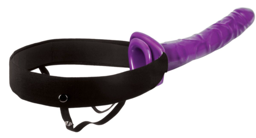 Мужской полый фиолетовый страпон 10 Purple Passion Hollow Strap-On - 24 см. - 0