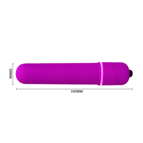 Фиолетовая вытянутая вибропуля - 10,2 см. - 2