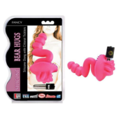 Розовый вагинальный стимулятор с щёточкой и вибропулей Bear Hugs - 0