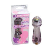 Фиолетовый мини-вибратор с блёстками Gleamer - 11,5 см. - 1