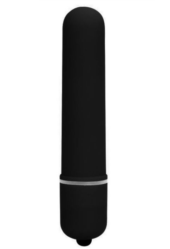 Черная вытянутая вибропуля - 10,2 см. - 0