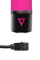 Розовый силиконовый мини-вибратор Lil Bullet - 10 см. - 8