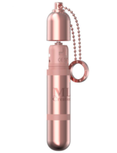 Розовый мини-вибратор на цепочке Glittering Bullet - 9 см. - 1