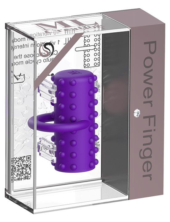 Фиолетовая вибропулька на палец Power Finger - 3
