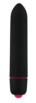 Черная компактная вибропуля Univibe - 9 см. - 0
