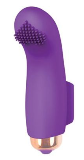 Фиолетовая вибропулька с шипиками - 7,2 см. - 0