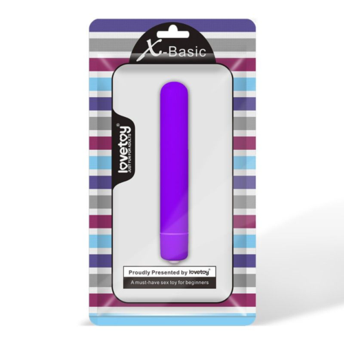 Фиолетовая вибропуля X-Basic 10 Speeds - 13 см. - 1