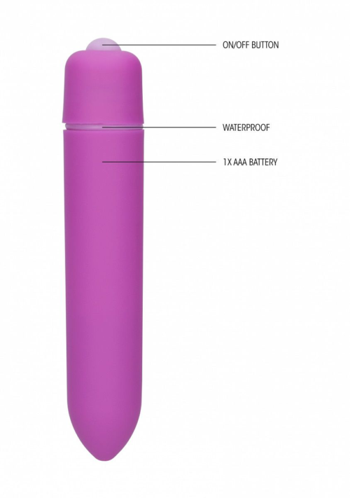 Фиолетовая вибропуля Speed Bullet - 9,3 см. - 1