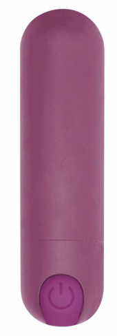 Фиолетовая перезаряжаемая вибропуля 7 Speed Rechargeable Bullet - 7,7 см. - 0