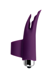 Фиолетовая вибронасадка на палец JOS Tessy - 9,5 см. - 2