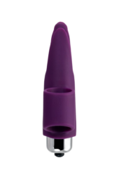 Фиолетовая вибронасадка на палец JOS Tessy - 9,5 см. - 3