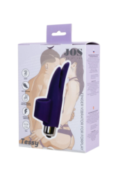 Фиолетовая вибронасадка на палец JOS Tessy - 9,5 см. - 8