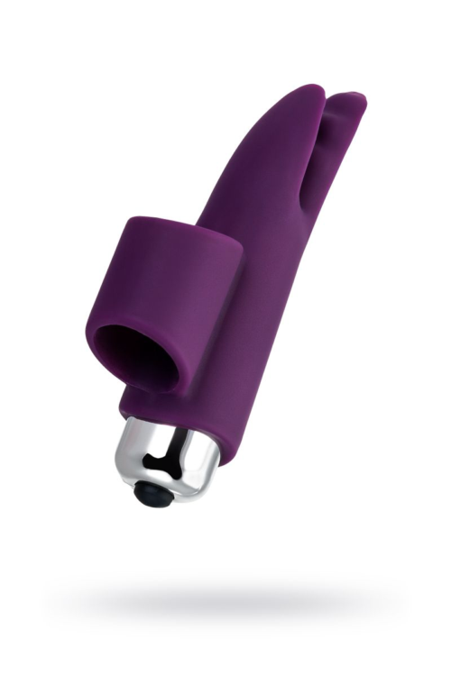 Фиолетовая вибронасадка на палец JOS Tessy - 9,5 см. - 1