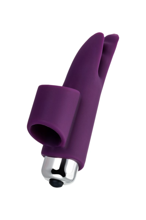 Фиолетовая вибронасадка на палец JOS Tessy - 9,5 см. - 0