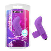 Фиолетовая вибронасадка на палец MisSweet - 7,4 см. - 1