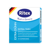 Ультратонкие презервативы RITEX EXTRA DUNN - 3 шт. - 0
