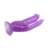 Фиолетовый анально-вагинальный фаллоимитатор - 20 см. - 1
