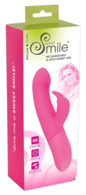 Розовый вибратор-кролик Rechargeable G-Spot Vibe - 23,5 см. - 3