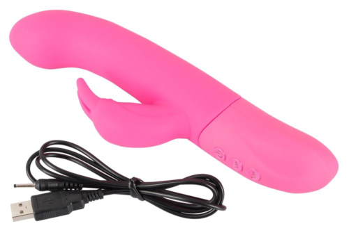 Розовый вибратор-кролик Rechargeable G-Spot Vibe - 23,5 см. - 1