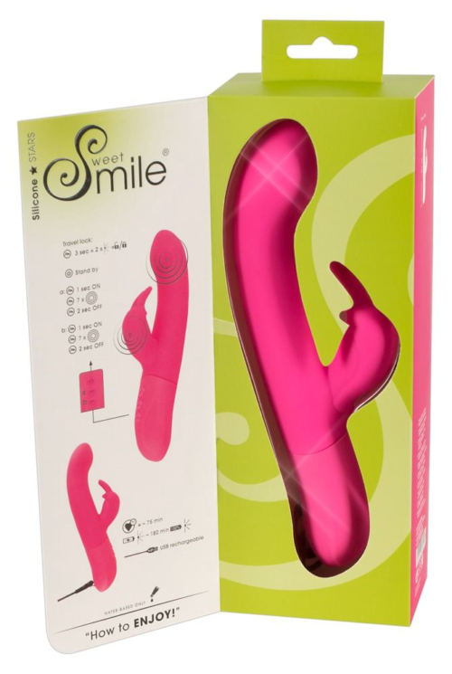 Розовый вибратор-кролик Rechargeable G-Spot Vibe - 23,5 см. - 2