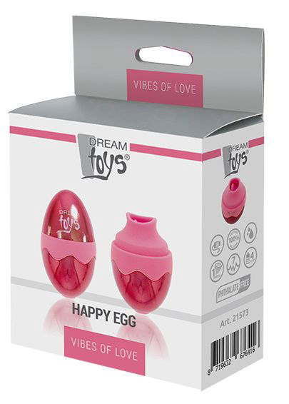 Розовое яичко с подвижным язычком HAPPY EGG - 1