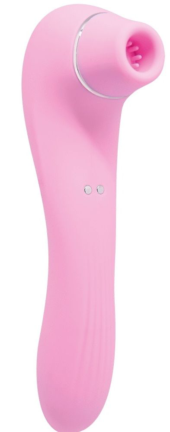 Розовый клиторальный вакуумный вибростимулятор Midnight Quiver - 18,6 см. - 0