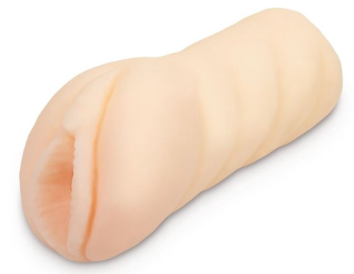 Нежный реалистичный мастурбатор-вагина с рельефной поверхностью - 0
