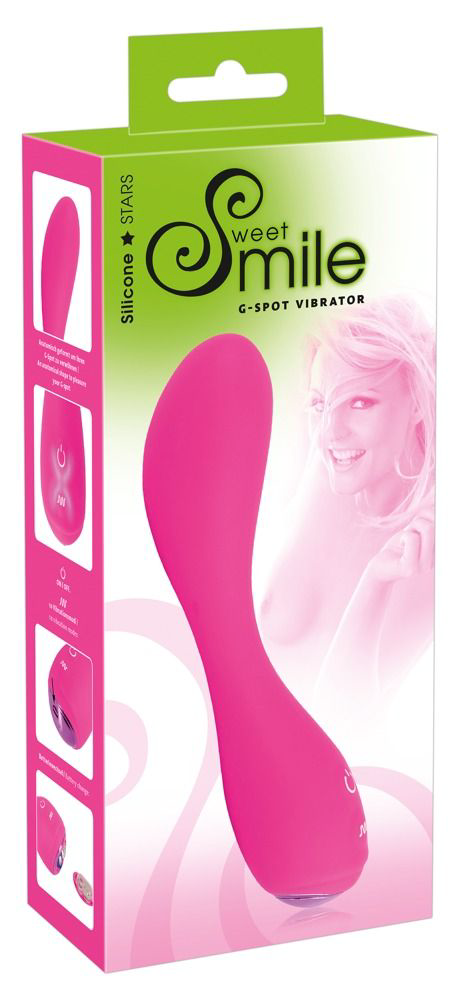 Розовый силиконовый вибратор G-Punkt-Vibrator - 16,7 см. - 4