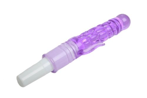 Фиолетовый вибратор с дополнительными отростками - 21 см. - 2