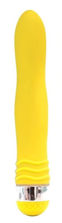 Желтый эргономичный вибратор Sexy Friend - 17,5 см. - 0
