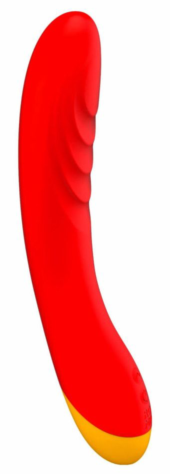 Красный изогнутый вибромассажер Romp Hype G-Spot - 21 см. - 0