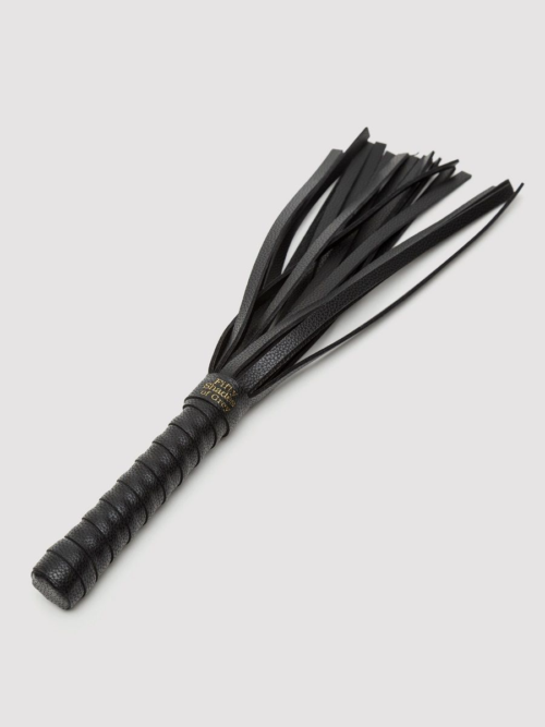 Черная кожаная плеть Bound to You Faux Leather Small Flogger - 29,2 см. - 1