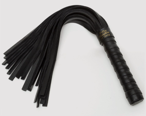 Черная кожаная плеть Bound to You Faux Leather Small Flogger - 29,2 см. - 0
