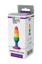 Разноцветная анальная втулка RAINBOW ANAL PLUG SMALL - 11 см. - 1