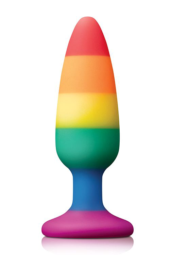 Разноцветная анальная втулка RAINBOW ANAL PLUG MEDIUM - 14 см. - 0