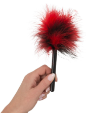 Красно-черная пуховка Mini Feather - 21 см. - 3