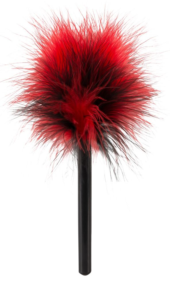 Красно-черная пуховка Mini Feather - 21 см. - 0