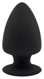 Черная анальная втулка Premium Silicone Plug S - 9 см. - 0
