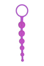 Фиолетовая анальная цепочка DRAGONZ TALE ANAL - 20 см. - 0